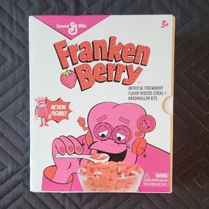 Franken Berry Action Figure Cereal Box - Pink